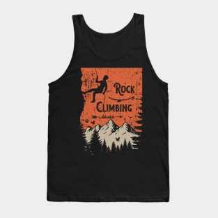 Rock climbing adventure distressed look Tank Top